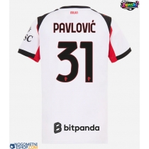 Ženski Nogometni dresi AC Milan Strahinja Pavlovic #31 Gostujoči 2025-26 Kratek Rokav